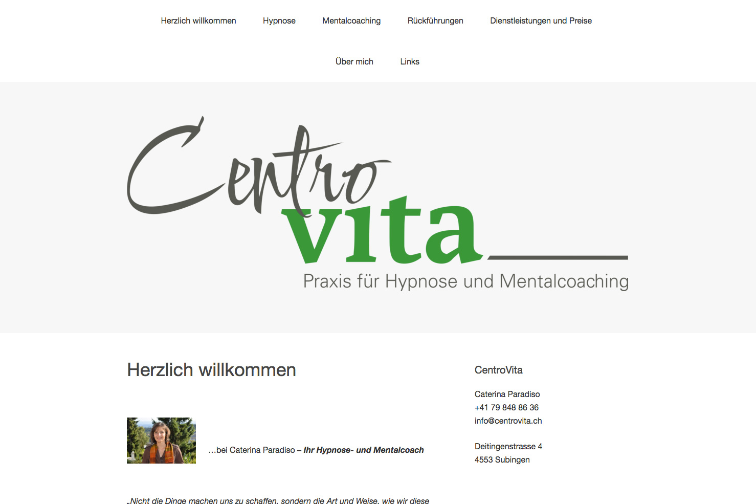 Bild 1 vom CentroVita Webseite